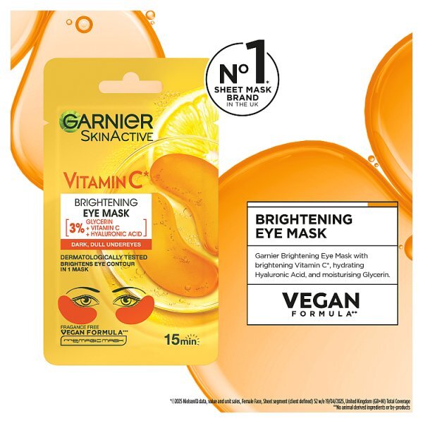 Garnier Vitamin C Brightening Eye Mask with Hyaluronic Acid 5g