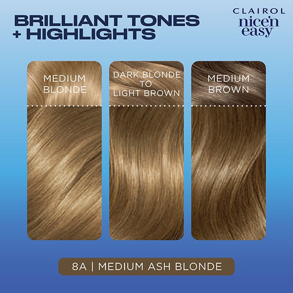 Clairol Nice'n Easy Hair Dye 8A Medium Ash Blonde