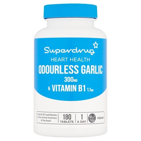 Superdrug Odourless Garlic 300mg + B1 Thiamin 180s
