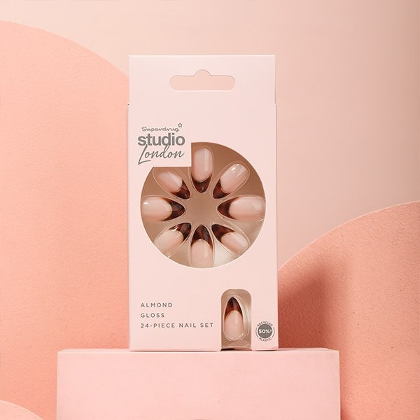Studio London Tortoiseshell French Tip False Nails