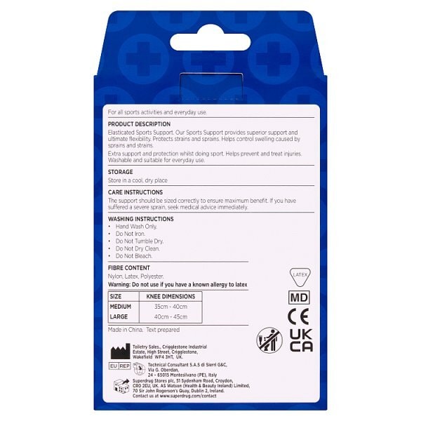 Superdrug Elasticated Knee Joint Support Medium