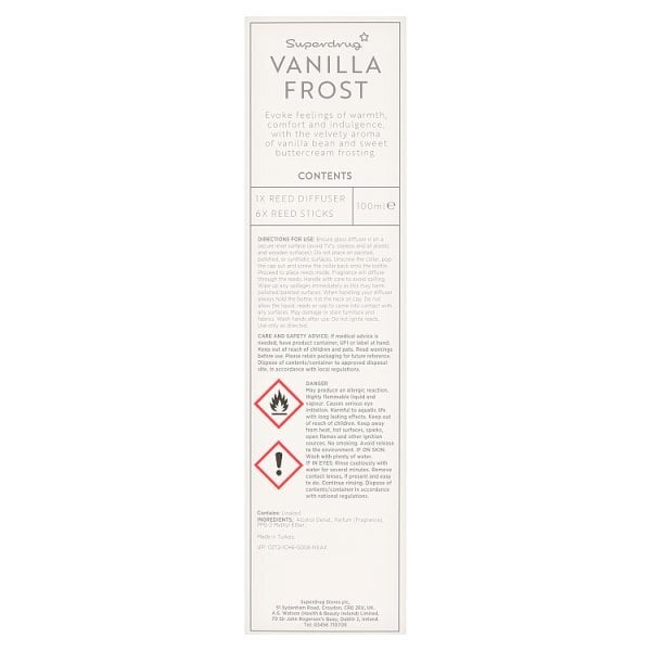 Superdrug Vanilla Reed Diffuser 100ml