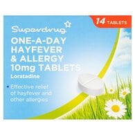 Superdrug Allergy & Hayfever 1 a Day Loratadine 14 Tablets