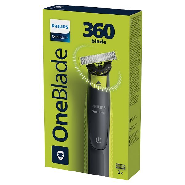 Philips OneBlade 360 for Face - Trim, Edge, Shave with 3 Stubble Combs QP2724/23