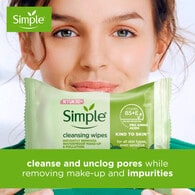 Simple Kind To Skin Cleansing Wipes Biodegradable X25 Pc