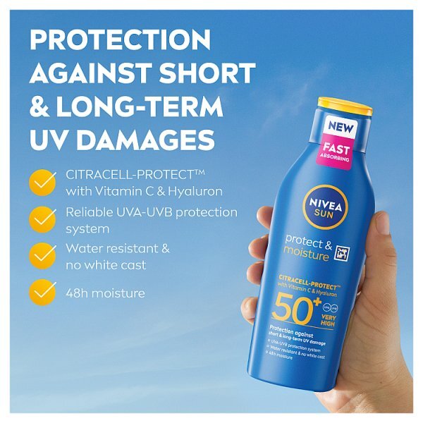 NIVEA SUN Protect & Moisture Sun Cream Lotion SPF50 400ml