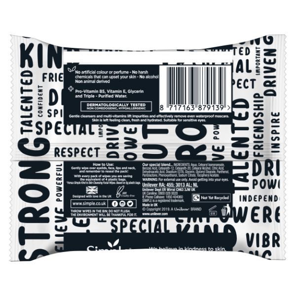 DNRAD Simple x Little Mix Biodegradable Face Wipes 20 PC