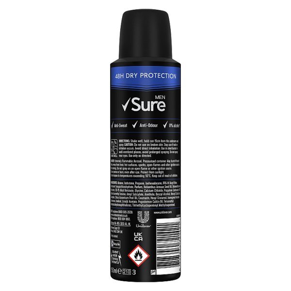 Sure Men Inv Ice Fresh Antiperspirant Deodorant 150ml