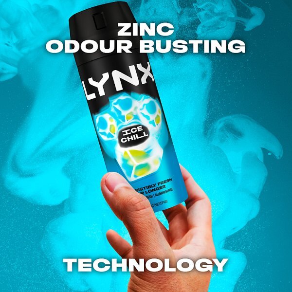 DNR Lynx Deodorant Bodyspray Aerosol Ice Chill 150ml