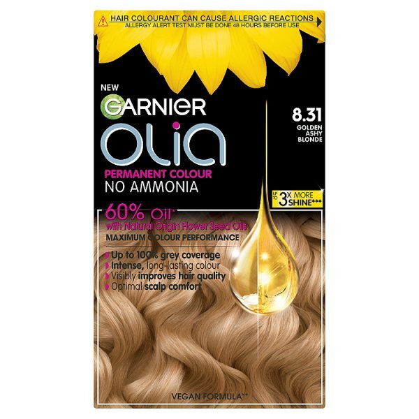Garnier Olia 8.31 Golden Ash Blonde Permanent Hair Dye