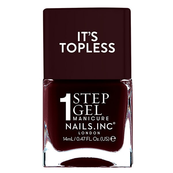 Nails.INC Its Topless Billie Burgundy Polish 14ml