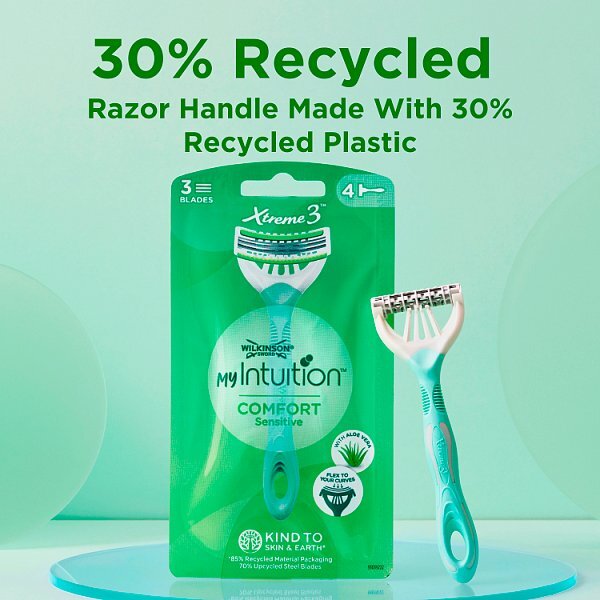 MyIntuition Xtreme 3 Beauty Sensitive Disposable Razor 4pk