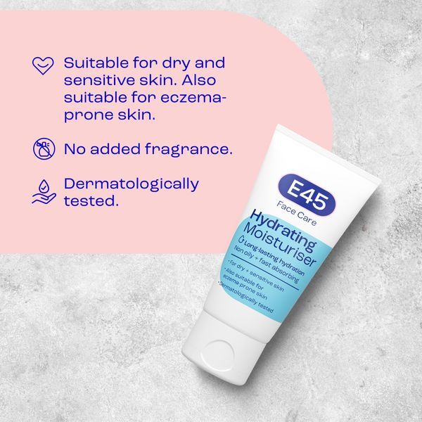 E45 Face Moisturiser For Dry & Sensitive Skin 50ml