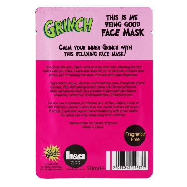 The Grinch Sheet Mask