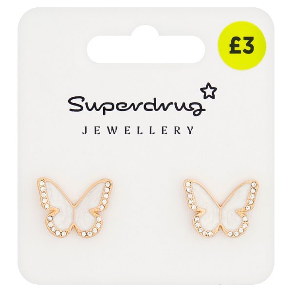 Superdrug Butterfly Pearlescent Earrings