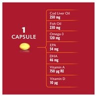 Seven Seas Cod Liver Oil Omega-3 - 60 Capsules