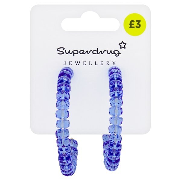 Superdrug Blue Hoop Earrings