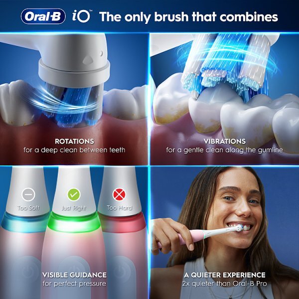 Oral-B iO3 Blush Pink Electric Toothbrush + Travel Case