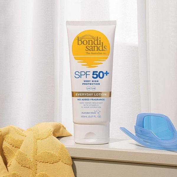 Bondi Sands Spf50+ Body Sunscreen Tube Fragrance Free 150Ml