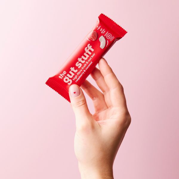 The Gut Stuff Raspberry & Coconut High Fibre Fruit & Nut Bar