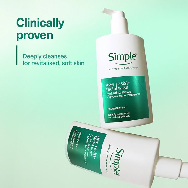 Simple Age Resist+ Facial Cleanser 240 ml