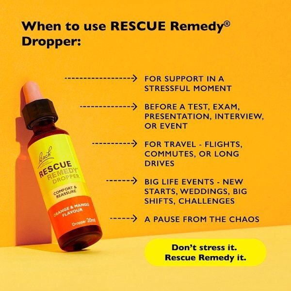 Rescue Remedy Orange & Mango Dropper 20Ml