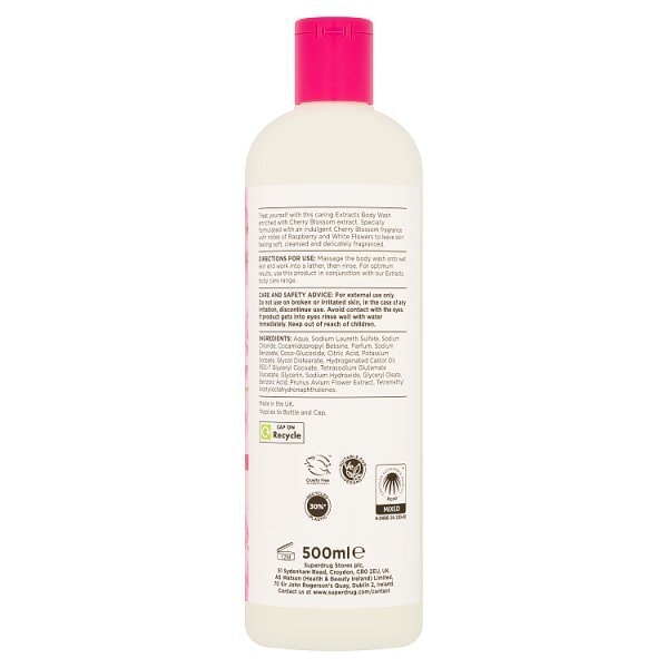 Superdrug Extracts Cherry Blossom Body Wash 500ml