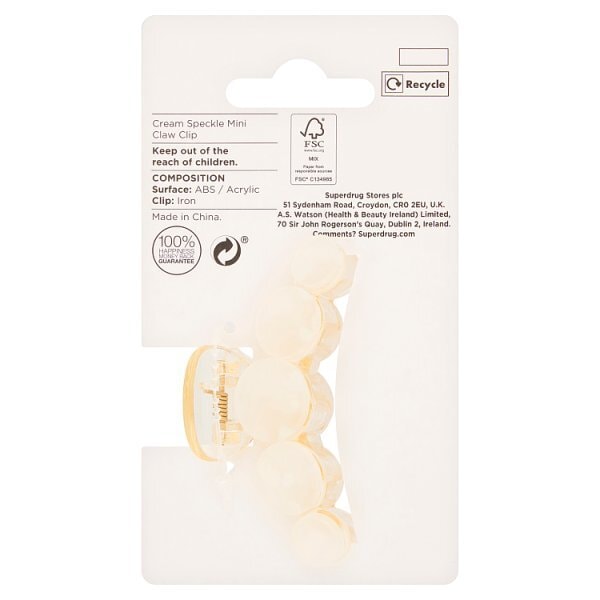 DNR Superdrug Studio London Cream Speckle Claw Clip