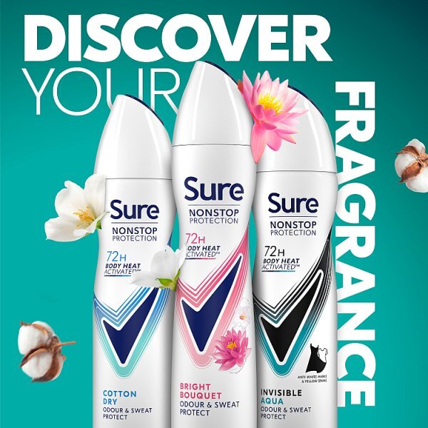 Sure Nonstop Protection Bright Bouquet Anti-Perspirant Aerosol 250 ml