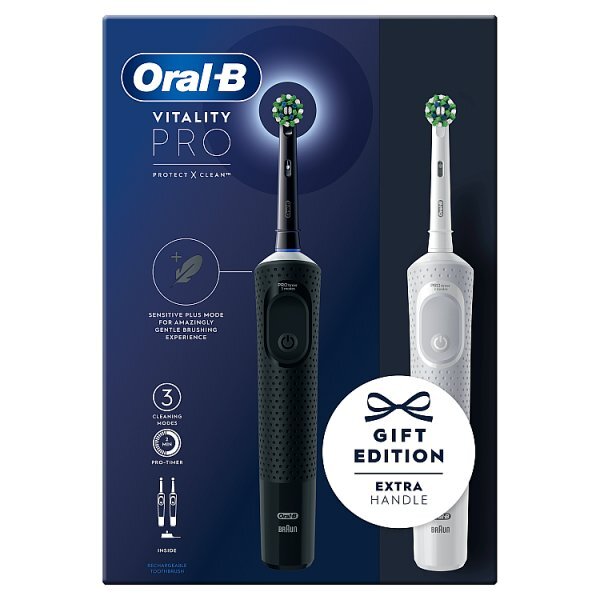 Oral-B Vitality PRO Twin Pack Black/White Electric Toothbrushes