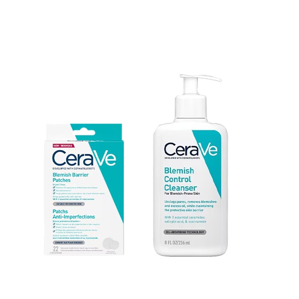 CeraVe Blemish Cleanser And Barrier Patches Bundle