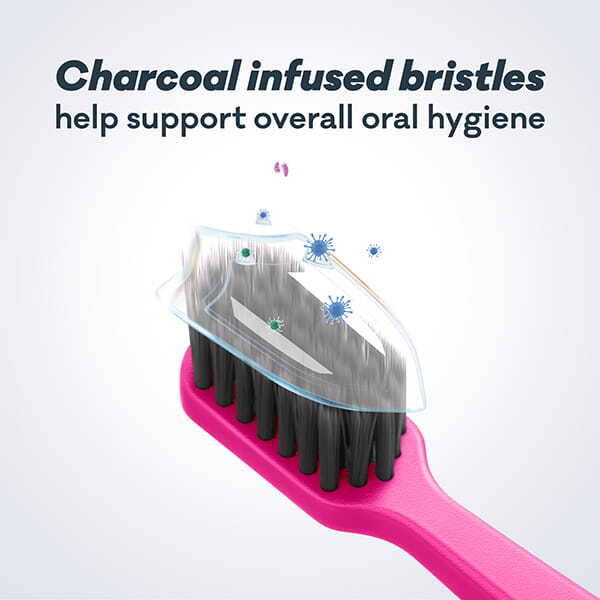 Grin 100% Recycled Toothbrush 1Pk Soft Fuschia