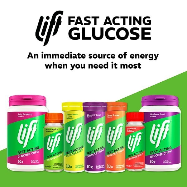 Lift 10 Blueberry Burst Fast Acting Glucose Chews 10 tablets