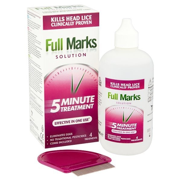 Full Marks Head Lice Removal Treatment with Nit Comb 200ml