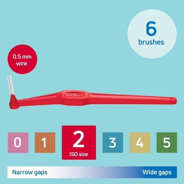 Tepe Angle Interdental Brush Red