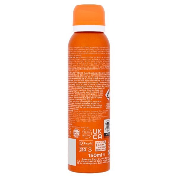 Solait Transparent Sun Spray SPF30 150ml