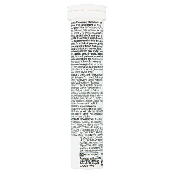 Superdrug Multivitamin Effervescent Tablets x 20