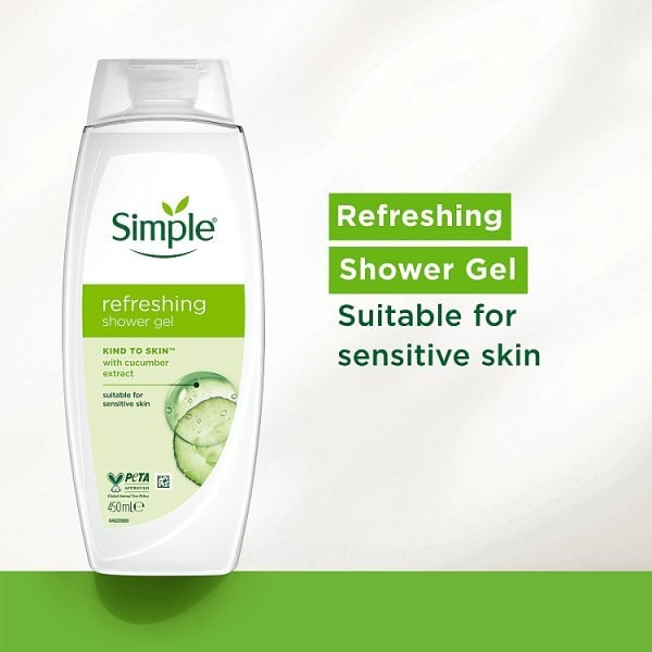 Simple Kind to Skin Refreshing Shower Gel 450 ml