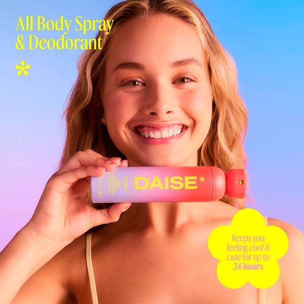 Daise All Body Spray & Deodorant Xoxo Rose & Amber 120 Ml