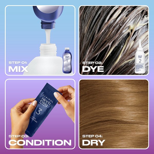 Clairol Nice'n Easy Tone+Gloss Semi-Permanent Hair Dye Med Ash Blonde