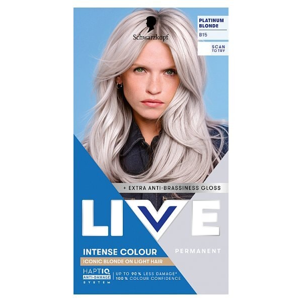 Schwarzkopf LIVE B15 Platinum Blonde Permanent Hair Dye
