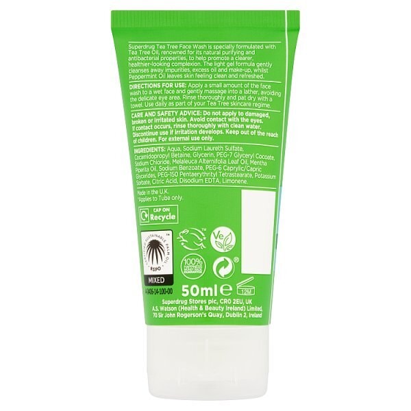 Superdrug Tea Tree Face Wash 50ml