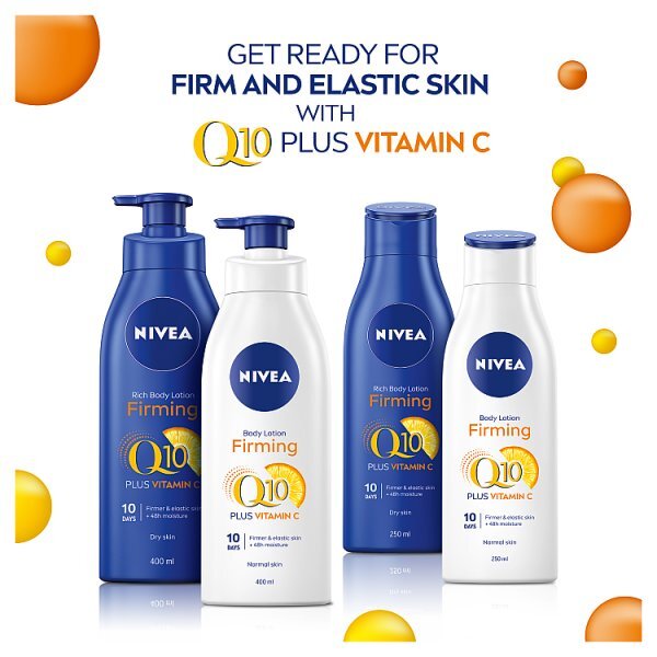 NIVEA Q10 + Vitamin C Firming Body Lotion for Dry Skin 250ml