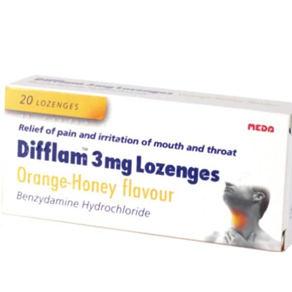 Difflam Lozenges Orange And Honey 3mg x20