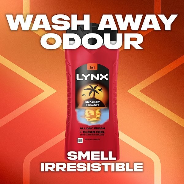 Lynx Sunset Fresh 3-in-1 Body Wash 500 ml