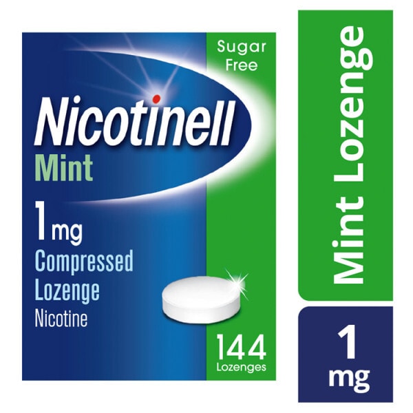 Nicotinell Nicotine Lozenge Stop Smoking Aid 1 mg Mint 144s