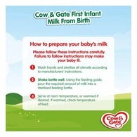 Cow & Gate 1 First Baby Milk Formula Liquid from Birth 1L