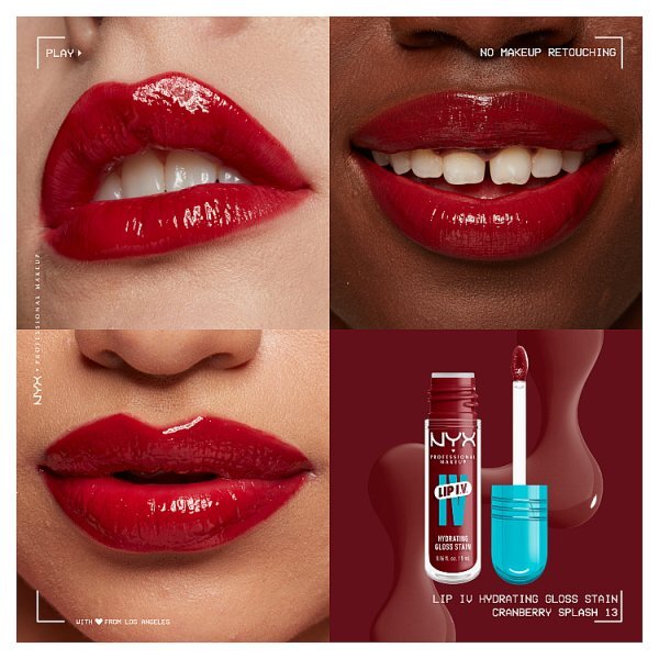 NYX Lip IV Hydrating Gloss Stain Lip Gloss Cranberry Splash 5ml