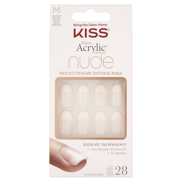 Kiss Salon Acrylic Nude Fake Nail Kit - Graceful