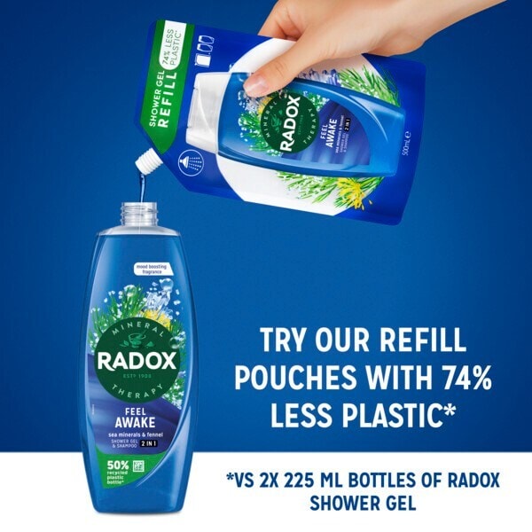 Radox Feel Awake 2-in-1 Shower Gel & Shampoo 675 ml